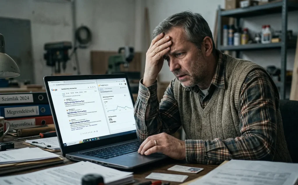 SEO szolgáltatás kisvállalkozásoknak nem hoz ügyfelet – alacsony Google helyezés és konverzió hiány