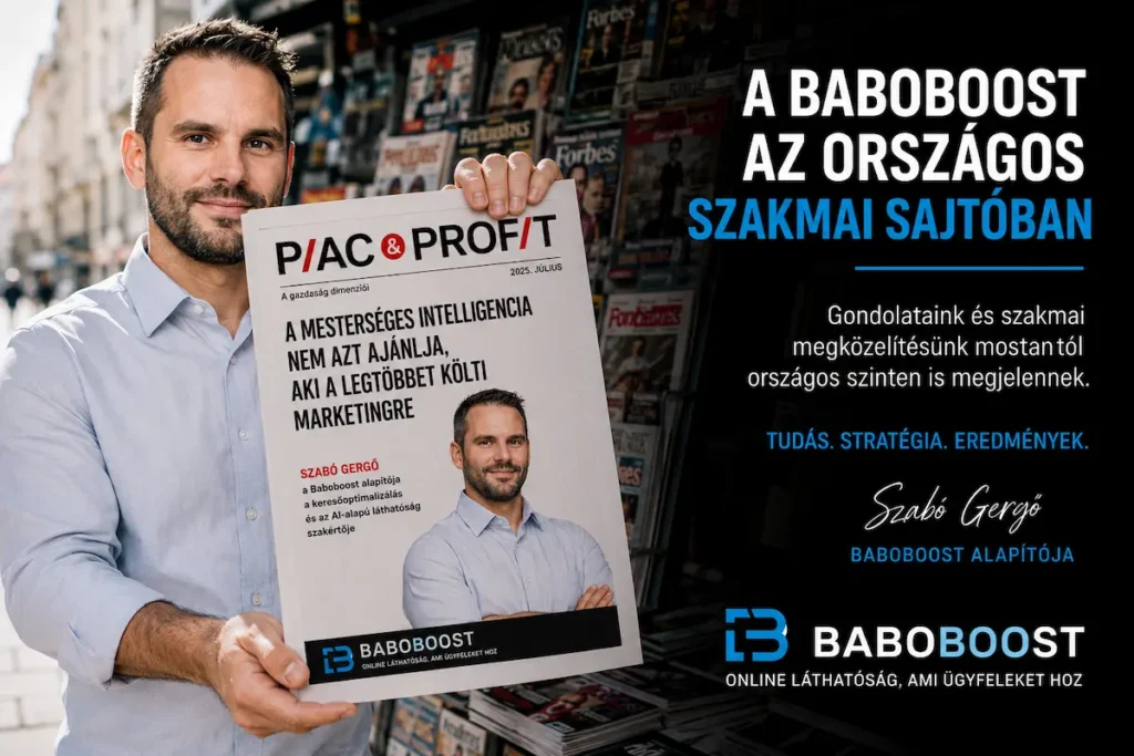 Szakmai megjelenések és országos publikációk a Baboboost weboldalán